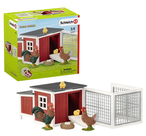 Schleich-S 42421 Chicken Coop Toy, Plastic [SKU: ORG7450190]