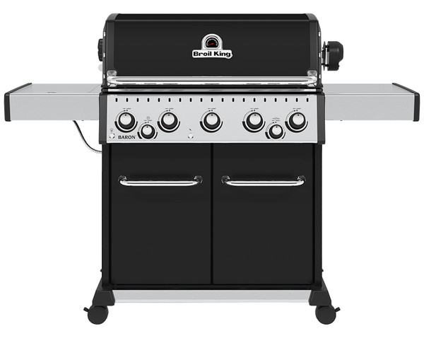 Broil King Baron 590 PRO 876247 Gas Grill, 45,000 Btu/hr, Natural Gas, 5-Burner, Side Shelf Included: Yes [SKU: ORG4706875]