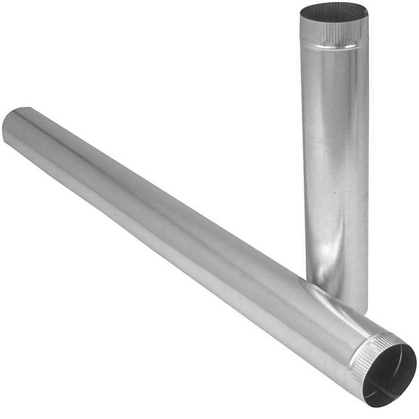 Imperial GV0368 Duct Pipe, 5 in Dia, 24 in L, 30 Gauge, Galvanized Steel, Galvanized [SKU: ORG8419806]