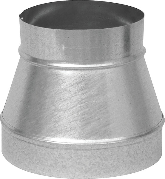 Imperial GV1198 Stove Pipe Reducer, 5 x 4 in, 26 ga Thick Wall, Galvanized [SKU: ORG8168692]