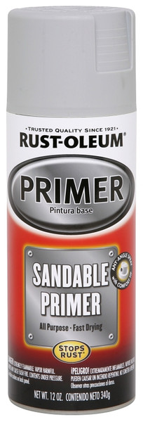 RUST-OLEUM 252472 Sandable Primer, 12 oz, Gray [SKU: ORG5597604]