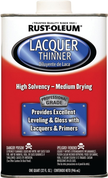 RUST-OLEUM AUTOMOTIVE 253307 Lacquer Thinner, Liquid, Solvent-Like, Clear, 1 qt, Can [SKU: ORG1322155]