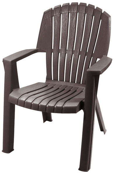 Gracious Living 11087-16 High-Back Chair, Resin, Earth [SKU: ORG8288656]