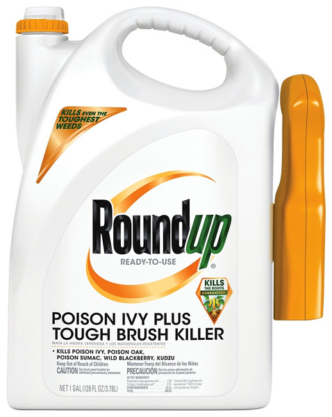 Roundup 5007410 Poison Ivy Plus Tough Brush Killer, Liquid, Spray Application, 1 gal Bottle [SKU: ORG7385172]