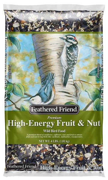 Feathered Friend 14392 Wild Bird Food, Fruit & Nut, 4 lb Bag [SKU: ORG3596632]