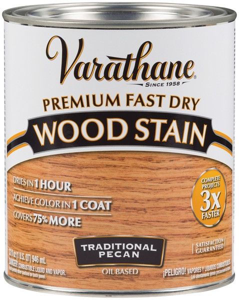 VARATHANE 262013 Wood Stain, Traditional Pecan, Liquid, 1 qt, Can [SKU: ORG7132244]