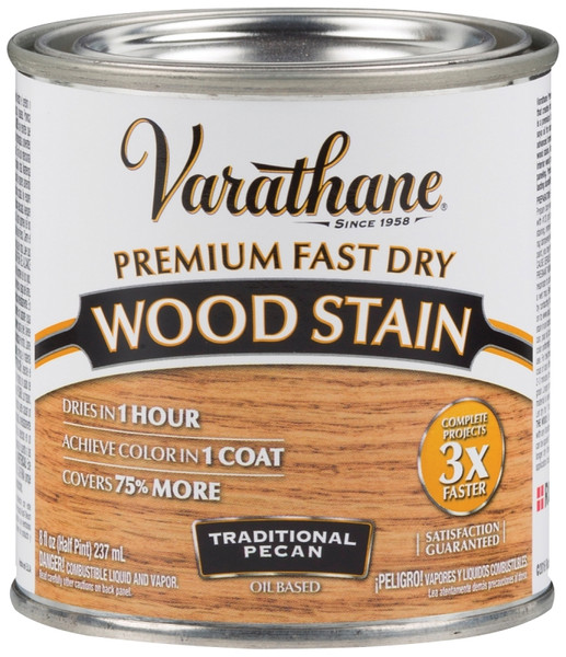 VARATHANE 262032 Wood Stain, Traditional Pecan, Liquid, 0.5 pt, Can [SKU: ORG7130933]