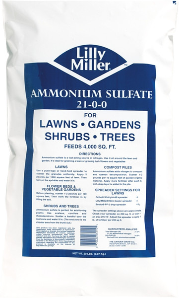 Lilly Miller 100099169 Ammonium Sulfate, 20 lb Bag [SKU: ORG7439110]