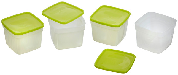 Arrow Plastic 4305 Storage Container, 1.5 pt Capacity, Plastic, Clear, 4-1/4 in L, 4-1/4 in W, 6-1/4 in H [SKU: ORG0519900]