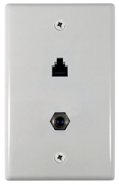 Amerelle VW6ERG6W Wallplate, White, Flush Mounting [SKU: ORG7231210]