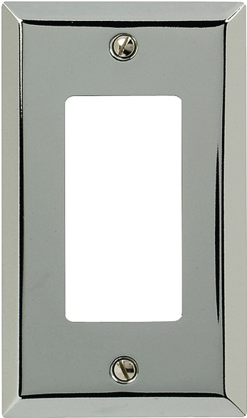 Amerelle 161R Wallplate, 4-15/16 in L, 2-7/8 in W, 1 -Gang, Steel, Polished Chrome [SKU: ORG3406667]