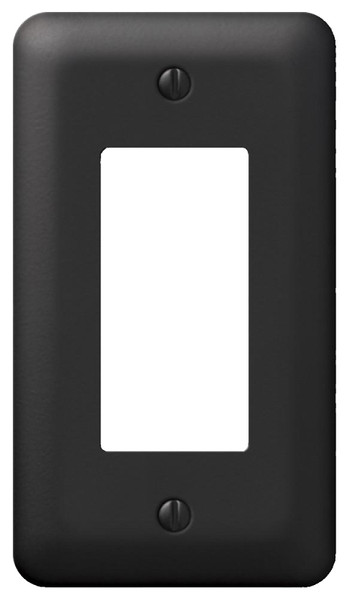 Amerelle Devon 935RBK Wallplate, 5 in L, 2-13/16 in W, 1 -Gang, Steel, Black [SKU: ORG7231772]