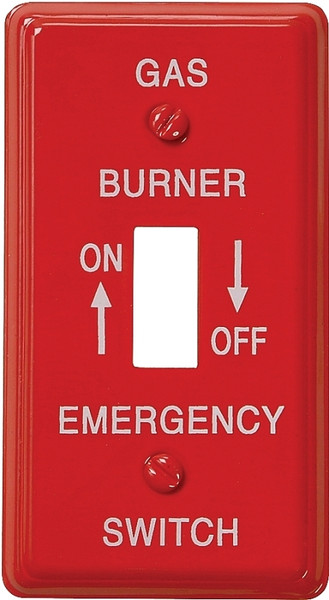 Amerelle C976T Wallplate, 4-1/8 in L, 2-1/4 in W, 1 -Gang, Steel, Red [SKU: ORG3171329]