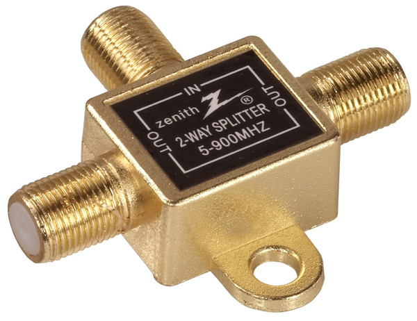 Zenith VS1001SP2W Coax Splitter, 1 Video Input, 2 Video Output [SKU: ORG6320337]