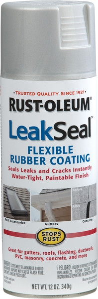 RUST-OLEUM 267972 LeakSeal Flexible Sealer, Aluminum, 12 oz, Aerosol Can [SKU: ORG6273874]