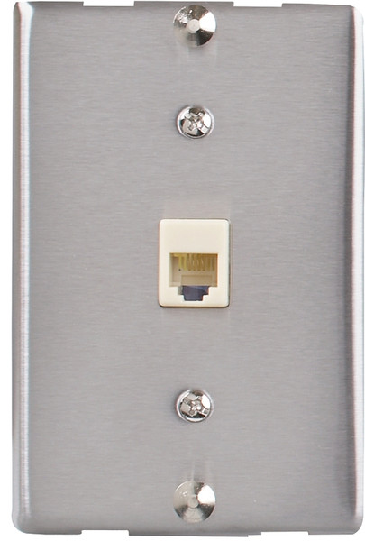 Zenith TW1001WPS Wall Phone Jack, Silver [SKU: ORG6316814]