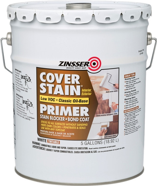 ZINSSER 271450 Primer, Flat, White, 5 gal, Pail [SKU: ORG7058787]
