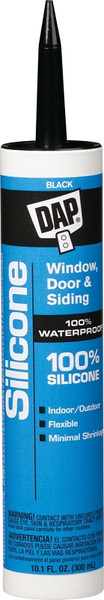DAP 08642 Window and Door Sealant, Black, -40 to 400 deg F, 10.1 fl-oz Cartridge [SKU: ORG6737779]