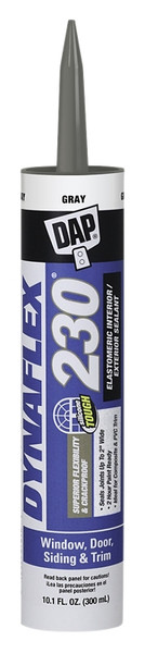 DAP 18286 Premium Sealant, Gray, 1 day Curing, 40 to 100 deg F, 10.1 oz Cartridge [SKU: ORG6584254]