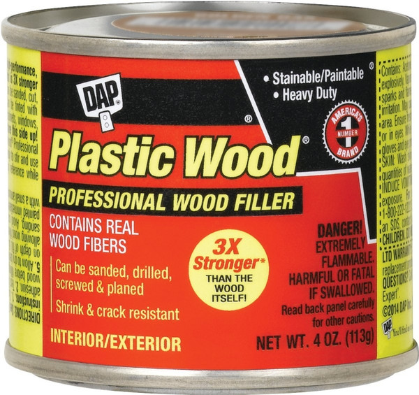 DAP Plastic Wood 21412 Wood Filler, Paste, Strong Solvent, White, 4 oz [SKU: ORG1149905]