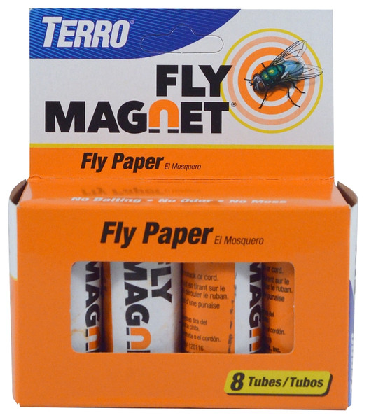TERRO Fly Magnet T518 Fly Paper Trap, Solid, 8 Pack [SKU: ORG8859720]