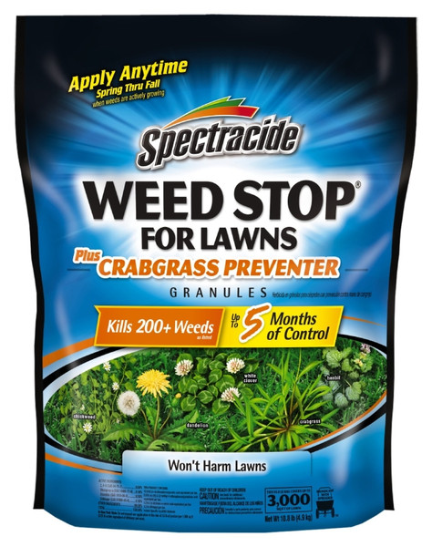 Spectracide HG-85832 Weed and Crabgrass Preventer, Granular, Brown/Tan, 10.8 lb Bag [SKU: ORG2064301]