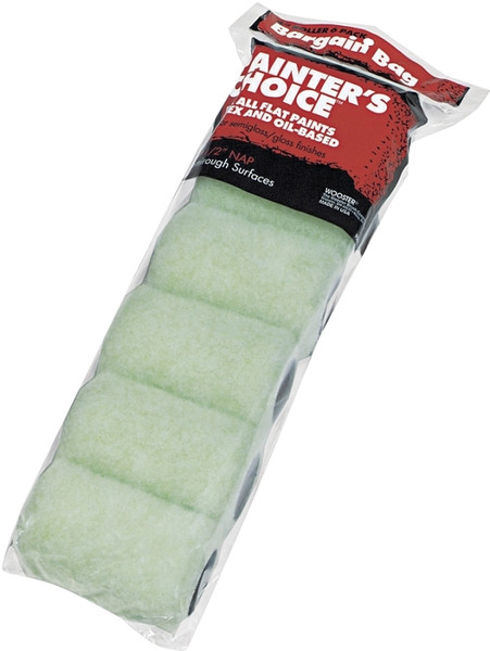 WOOSTER R271-4 Trim Roller Cover, 1/2 in Thick Nap, 4 in L, Fabric Cover, Mint Green [SKU: ORG4596102]