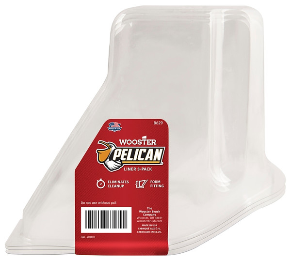 WOOSTER PELICAN 8629 Pail Liner, PET, Clear [SKU: ORG3797495]