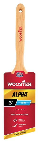 WOOSTER 4231-3 Paint Brush, 3 in W, 3-11/16 in L Bristle, Synthetic Bristle, Sash Handle [SKU: ORG1390475]