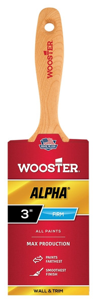 WOOSTER 4233-3 Paint Brush, 3 in W, 3-3/16 in L Bristle, Synthetic Bristle, Varnish Handle [SKU: ORG6990295]