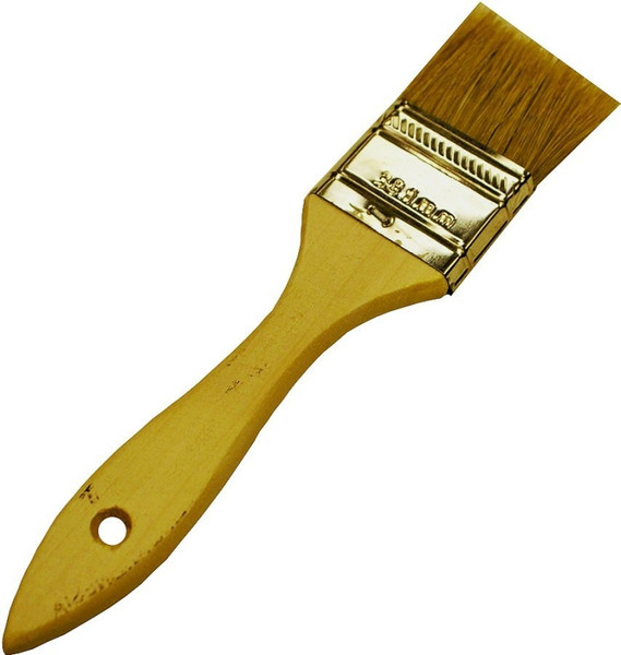 WOOSTER F5117-1 Paint Brush, 1 in W, 1-11/16 in L Bristle, Soft Natural China Bristle, Plain-Grip Handle [SKU: ORG1514850]