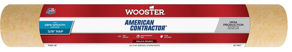 WOOSTER American Contractor R362-18 Roller Cover, 3/8 in Thick Nap, 18 in L, Green [SKU: ORG7623903]