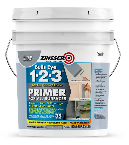 ZINSSER 285090 Primer, Gray, 5 gal [SKU: ORG5262191]