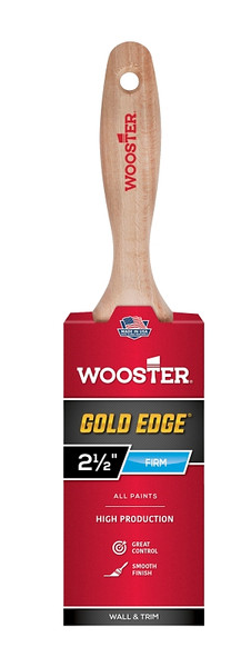 WOOSTER 5232-2-1/2 Paint Brush, 2-1/2 in W, 2-15/16 in L Bristle, Polyester Bristle, Flat Sash Handle [SKU: ORG9533308]