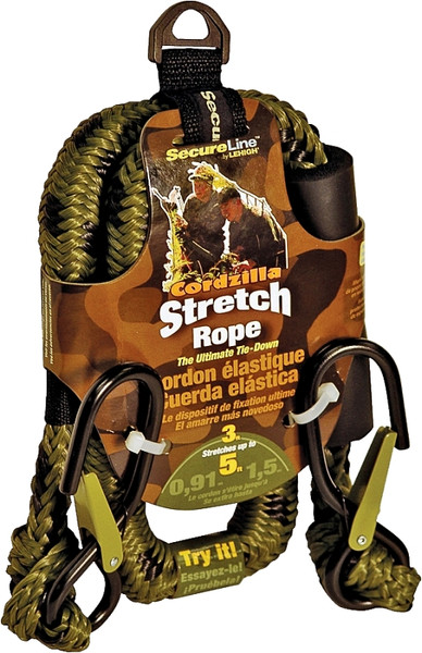Wellington CZB3CA Stretch Rope, 8 mm Dia, 3 ft L, Polypropylene, Camouflage [SKU: ORG4529723]