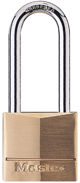 Master Lock 140DLH Padlock, Keyed Different Key, 1/4 in Dia Shackle, Steel Shackle, Solid Brass Body, 1-9/16 in W Body [SKU: ORG8103111]