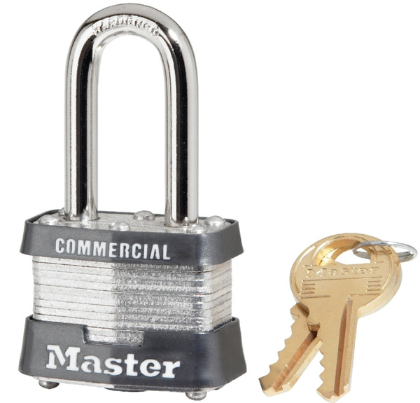 Master Lock 3KALF3210 Padlock, Keyed Alike Key, Open Shackle, 9/32 in Dia Shackle, 1-1/2 in H Shackle, Steel Shackle [SKU: ORG6161798]