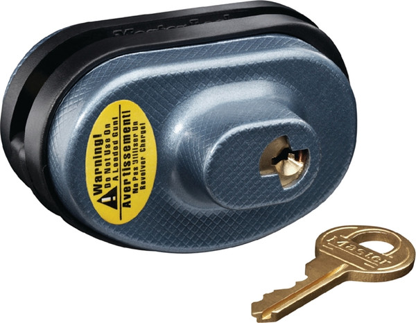 Master Lock 90DSPT Gun Trigger Lock, Keyed Different Key, Steel/Zinc Body, 2 in W Body [SKU: ORG7004682]