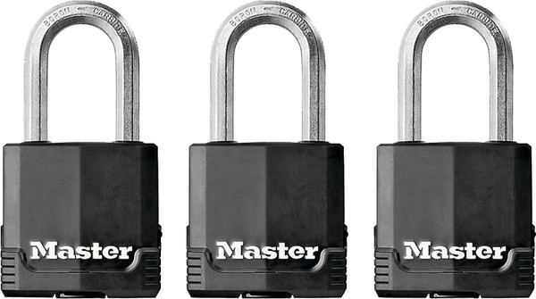 Master Lock Magnum Series M115XTRILF Padlock, Keyed Alike Key, 5/16 in Dia Shackle, 1-1/2 in H Shackle, Zinc [SKU: ORG6913065]