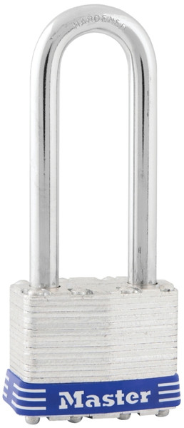 Master Lock 1DLJ Padlock, Keyed Different Key, 5/16 in Dia Shackle, 2-1/2 in H Shackle, Steel Shackle, Steel Body [SKU: ORG6103642]