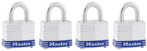 Master Lock 3008D Padlock, Keyed Alike Key, 9/32 in Dia Shackle, 3/4 in H Shackle, Steel Shackle, Steel Body, Laminated [SKU: ORG6104012]