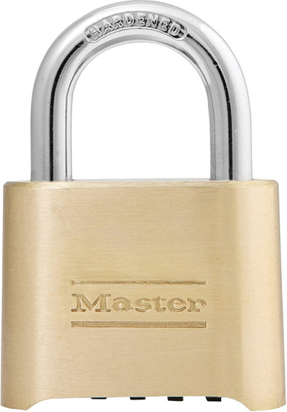 Master Lock 175D Padlock, 5/16 in Dia Shackle, 1 in H Shackle, Steel Shackle, Brass Body, 2 in W Body [SKU: ORG6903660]
