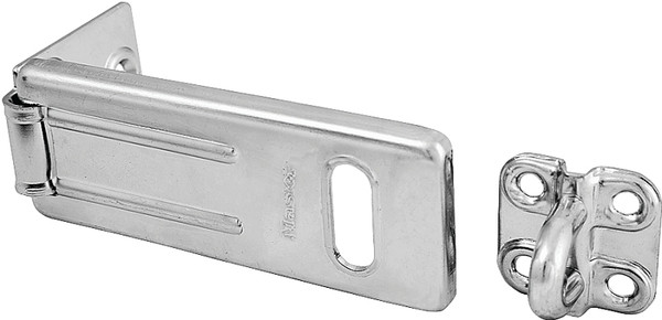 Master Lock 703D Hasp, 3-1/2 in L, 1-1/4 in W, Steel, Zinc, 11/32 in Dia Shackle [SKU: ORG6977185]