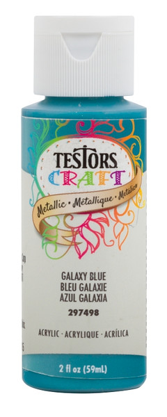 TESTORS 297498 Craft Paint, Metallic, Galaxy Blue, 2 oz, Bottle [SKU: ORG4997318]