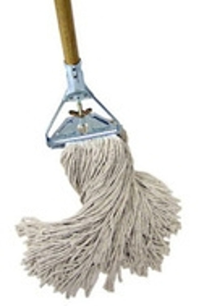 Quickie 038-391T-4 Wet Mop, Wing Nut Mop Connection, Cotton Mop Head, Hardwood Handle [SKU: ORG8502759]