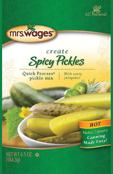 Mrs. Wages W655-J7425 Hot Spicy Pickle Mix, 6.5 oz Pouch [SKU: ORG9759150]