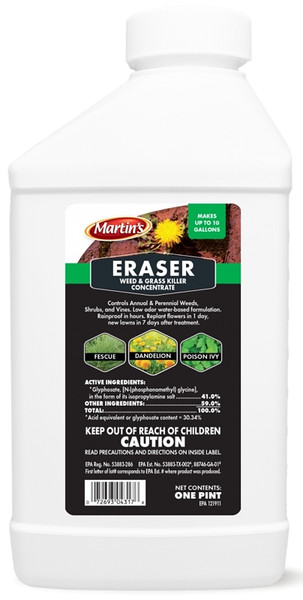 Martin's 82004317 Weed and Grass Killer, Liquid, Clear, 1 pt [SKU: ORG9963794]