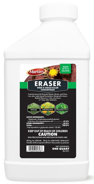 Martin's 82004318 Weed and Grass Killer, Liquid, Clear, 1 qt [SKU: ORG9963547]