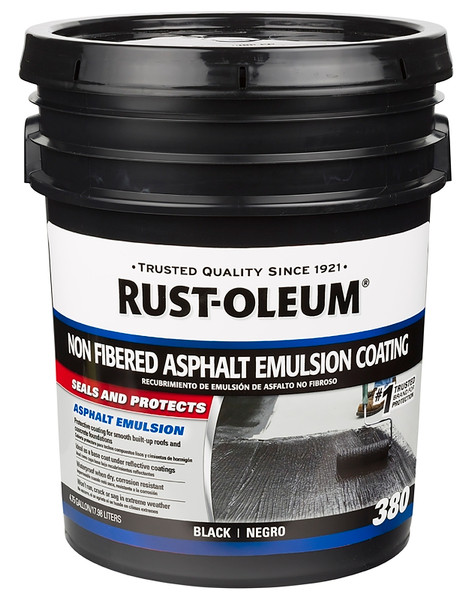 RUST-OLEUM 380 Series 301998 Non-Fibered Coating, Black, 5 gal Pail, Liquid [SKU: ORG7447980]