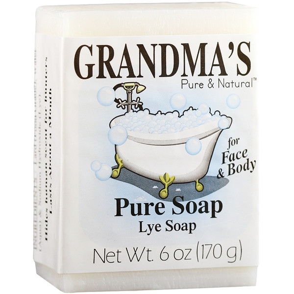 GRANDMA'S 60018 Pure and Natural Bar Soap White, White, 6 oz [SKU: ORG9023102]